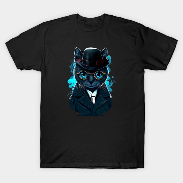 Detective cat T-Shirt by Pixy Official